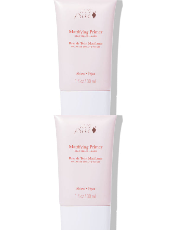 100% Pure 100 Percent Pure Mattifying Primer (Best Seller Pack of 2) 1 fl oz/ 30 ml Sensitive Acne Prone Skin