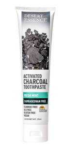 Desert Essence Activated Charcoal Carrageenan Free Toothpaste  6.25oz
