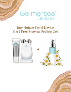 NuFace Trinity Pro | Trinity Facial Trainer Device + Hydrating Leave-On Gel Primer | + Gelmersea Enzyme Peeling Gel