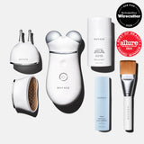 NuFace TRINITY+ COMPLETE SET Pro-Longevity Microcurrent Facial Lifting Device Gelmersea Enzyme Peeling Gel