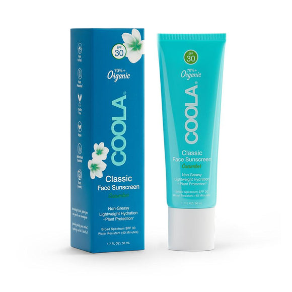 Coola Classic Face Organic Sunscreen Lotion SPF 30 (Cucumber) 1.7oz